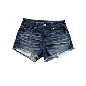 American Eagle, dark denim high-rise festival Jean shorts